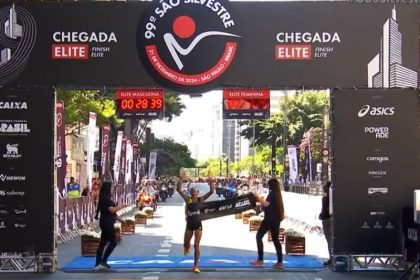Nubia de Oliveira terminou a corrida na terceira posição