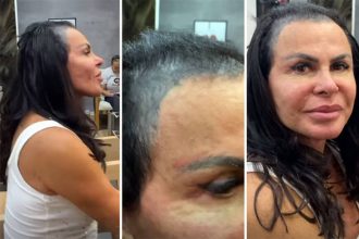 Gretchen e a calvície frontal: mega hair para cobrir falta de cabelos (Fotos: Instagram/Reprodução)