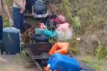 O acidente ocorreu na comunidade Paraná do Caburi, pouco após a embarcação deixar a ilha de Parintins (Foto: Reprodução)