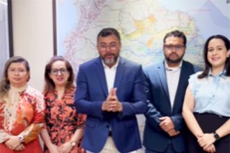 Governador Wilson Lima anunciou promoções em vídeo no Instagram com profissionais de saúde (Imagem: Instagram/Reprodução)