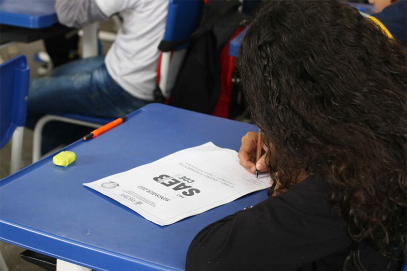 Provas do Saeb este ano terão respostas dissertativas (Foto: Eduardo Cavalcante/Seduc-AM)