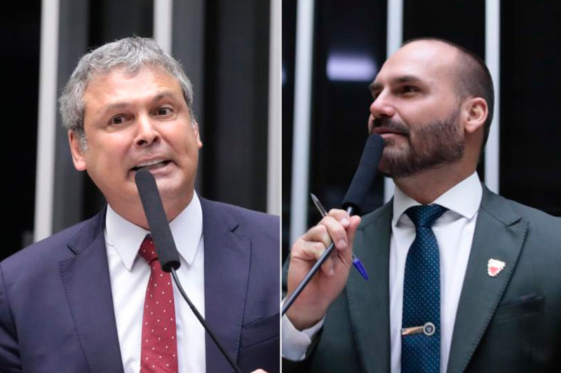 Lindbergh Farias e Eduardo Bolsonaro