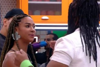 Aline não quis saber de conversa com Diogo, com quem vive romance no BBB 25 (Imagem: Gshow/YouTube)