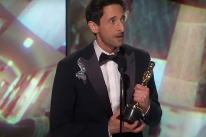 Adrien Brody ganha o segundo Oscar de Melhor Ator (Imagem: ABC/YouTube/Reprodução)