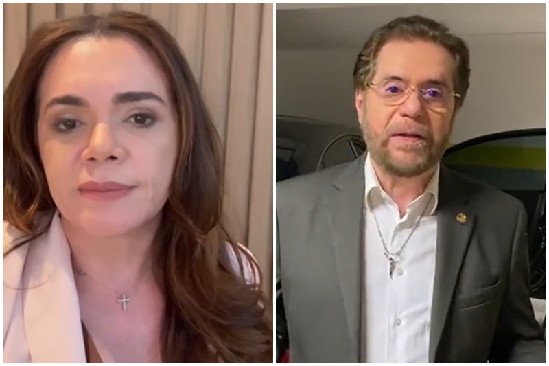 Alessandra Campêllo repudiou fala de Plínio Valério depreciativa contra a ministra Marina Silva (Imagens: Instagram/Reprodução)
