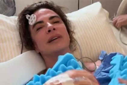 Apresentadora Luciana Gimenez postou foto logo após a cirurgia: recuperação dolorosa (Imagem: Instagram/Reprodução)