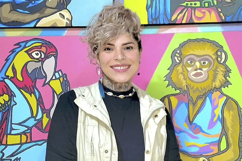 Artista Keila Anjos inaugura exposição no Millenium Shopping em Manaus (Foto: Divulgação)