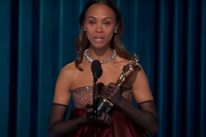 Atriz Zoe Saldaña venceu o Oscar de Melhor Atriz Coadjuvante (Imagem: ABC/YouTube/Reprodução)