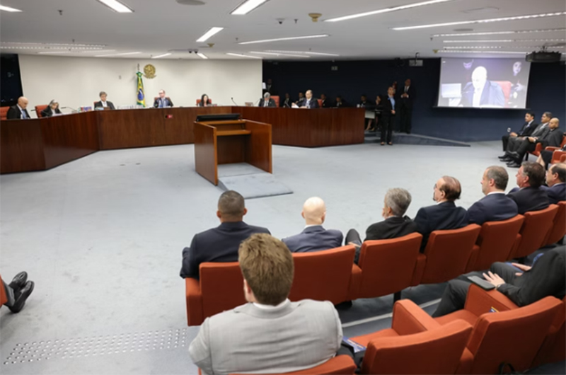 Julgamento na Primeira Turma do STF que tornou Jair Bolsonaro réu (Foto: Antonio Augusto/STF)