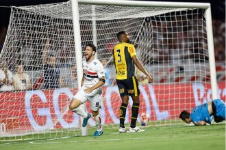 Calleri marcou gol da vitória do São Paulo sobre o Novorizontino (Foto: Rubens Chiri/ Saopaulofc.net)