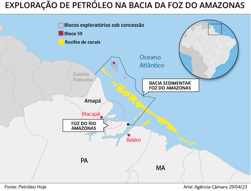Amazônia gráfico petróleo