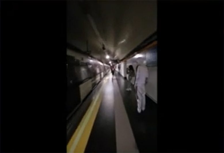 Metrô na Espanha ficou parado com a falta de energia (Imagem: Instagram/Reprodução)