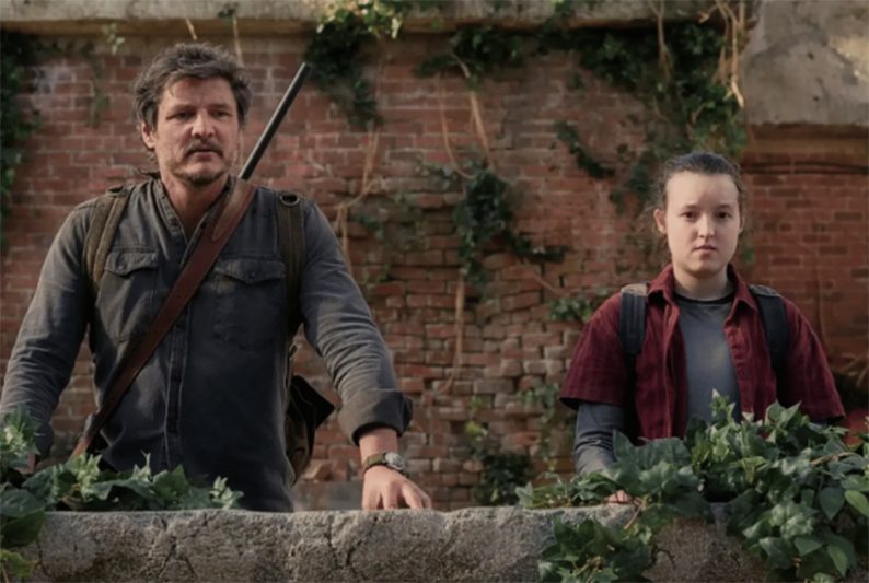 Pedro Pascal e Bella Ramsey em cena de The Last of Us: dramas humanos em mundo pós-apocalíptico (Imagem: Max/YouTube/Reprodução)