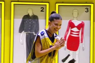 Vitória Strada foi mais eficiente em monta looks e venceu a Prova do Líder no BBB 25 (Imagem: Globoplay/YouTube)