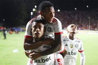 Brun o Henrique marcou o gol da vitória do Flamengo (Foto: Gilvan de Souza/Flamengo)