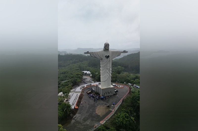 Estátua do Cristo em Encantado (RS) é a maior do Brasil (Imagem: Instagram/Reprodução)