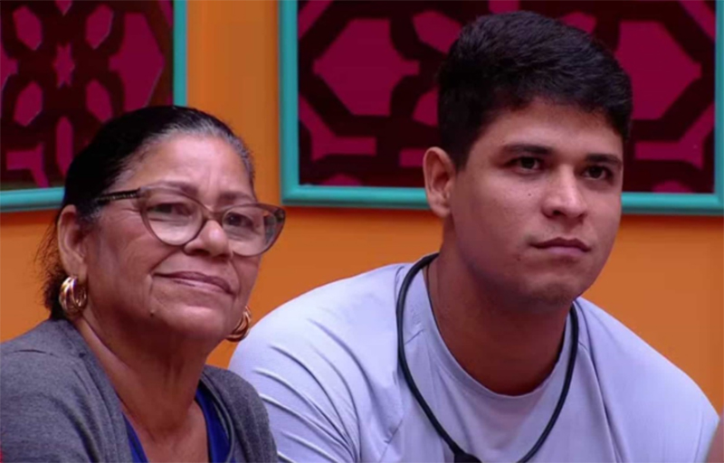 Delma foi eliminada do BBB 25, mas o genro Guilherme foi salvo pelo público (Imagem: Globoplay/Reprodução)