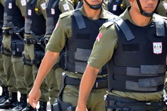 Policiais militares do Pará: corregedoria apura sobre mensagens zombando morte do papa (Foto: PMPA/Divulgação)