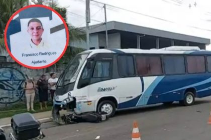 Francisco Rodrigues de Oliveira Júnior e o local onde ocorreu o acidente (Foto: Redes sociais/Reprodução)