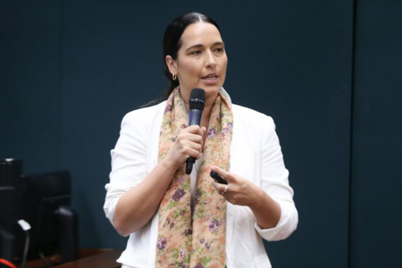 Beatriz Alquéres, do Instituto Ayrton Senna, defende o aprendizado de matemática pelas crianças (Foto: Kayo Magalhães/Agência Câmara)