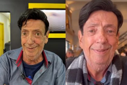 Beiçola com o novo visual: cabelos e topete (Fotos: Instagram/Reprodução)