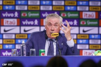 Italiano Carlo Ancelotti assumiu o comando da seleção brasileira (Foto: @rafaelribeirorio/CBF)