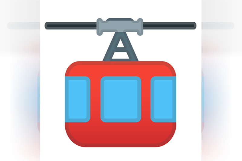 Emoji de teleférico virou moda para simbolizar ironia nas redes sociais (Imagem: Google/Reprodução)