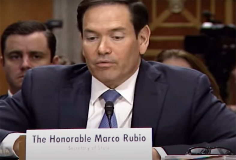 Secretário de Estado Marco Rubio anunciou restrição a autoridades estrangeiras (Imagem: YouTube/Reprodução)