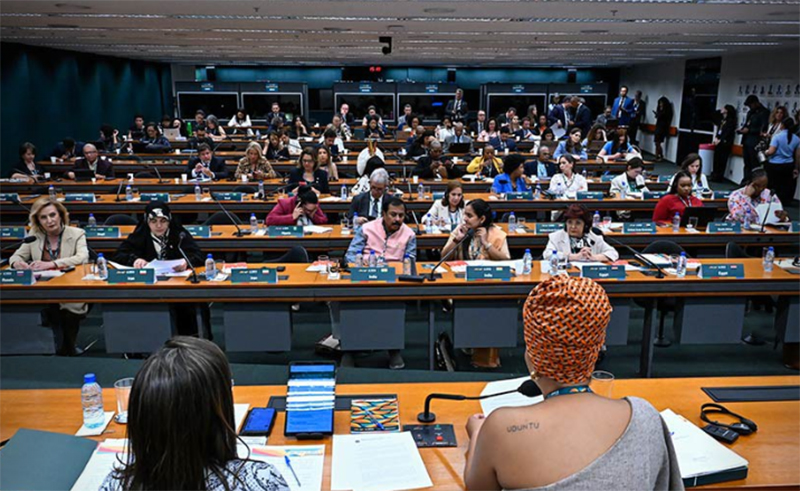 Mulheres em evento do Brics em Brasília: maior presença feminina nos parlamentos (Foto: Waldemir Barreto/Agência Senado)