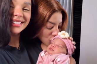 Bruna Gonçalves e Ludmilla com a filha Zuri: em família (Foto: Instagram/Reprodução)