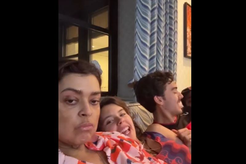 Cantora Preta Gil com os sobrinhos: apoio ao tratamento de câncer (Imagem: Instagram/Reprodução)
