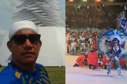 À esquerda da foto é Tarzio Teixeira, artista que faleceu (Foto: Divulgação/Redes Sociais)