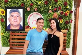 Antônio Márcio (no detalhe) é suspeito da morte de Victor Hugo e Manuella Sabrina (Foto: Redes sociais/Reprodução)