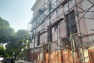Reforma na Igreja Nossa Senhora dos Remédios começou em março de 2024 (Foto: Arquidiocese de Manaus/Divulgação)