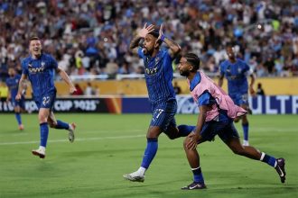 Brasileiro Marcos Leonardo marcou dois gols na vitória do Al-Hilal (Foto: Fifa/Club World Cup 2025)
