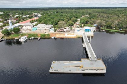 Novo porto de Barcelos será liberado em agosto. Dnit avalia segurança da estrutura (Foto: Dnit/Divulgação)