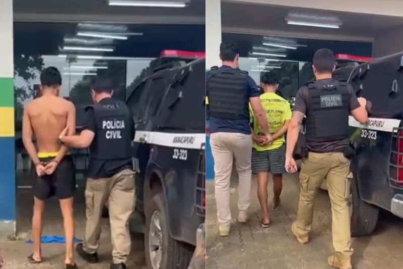 Os dois suspeitos foram alvo de mandados de prisões temporárias durante ação policial. (Foto: Divulgação/PC-AM)