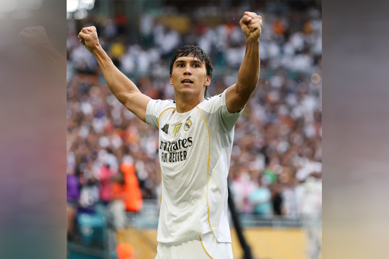 Gonzalo García marcou o gol da vitória do Real Madri (Foto: Club World Cup/Fifa)