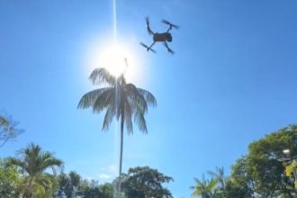 Drone com sensor térmico que será usado localizar focos de incêndios em Manaus (Imagem: Reprodução/Facebook)