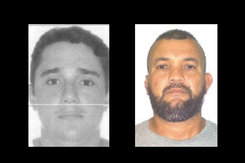 Alesson Pessoa Mota (à esquerda) e Francisco de Almeida são procurados pela polícia (Foto: Divulgação/PC-AM)