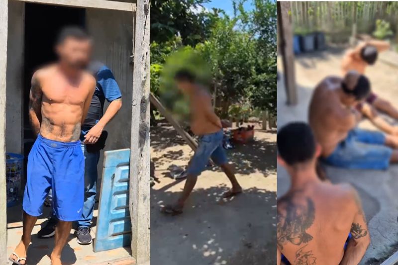 Irmãos sendo presos (Imagem: Divulgação/PC-AM)