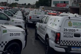 Novas viaturas têm câmeras de alta precisão que identifica placas de veículos (Foto: SSP-AM/Divulgação)