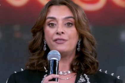 Catia Fonseca disse que dançar é um desafio no programa Domingão com Huck (Imagem: TV Globo/Reprodução)