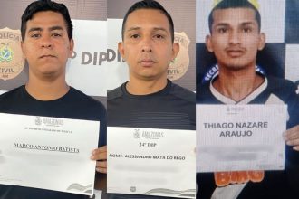 Polícia divulgou fotos dos suspeitos de assalto a turistas do Paraná (Foto: PC-AM/WhatsApp/Divulgação)