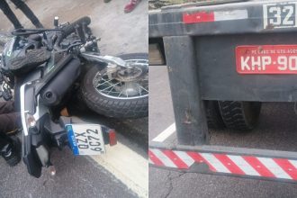 O acidente aconteceu na Avenida Rodrigo Otávio, na zona sul da capital. (Foto: WhatsApp/Reprodução)