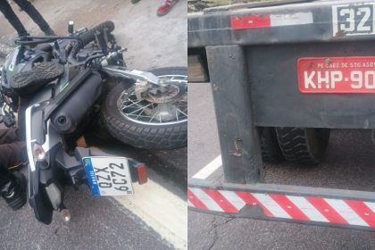 O acidente aconteceu na Avenida Rodrigo Otávio, na zona sul da capital. (Foto: WhatsApp/Reprodução)