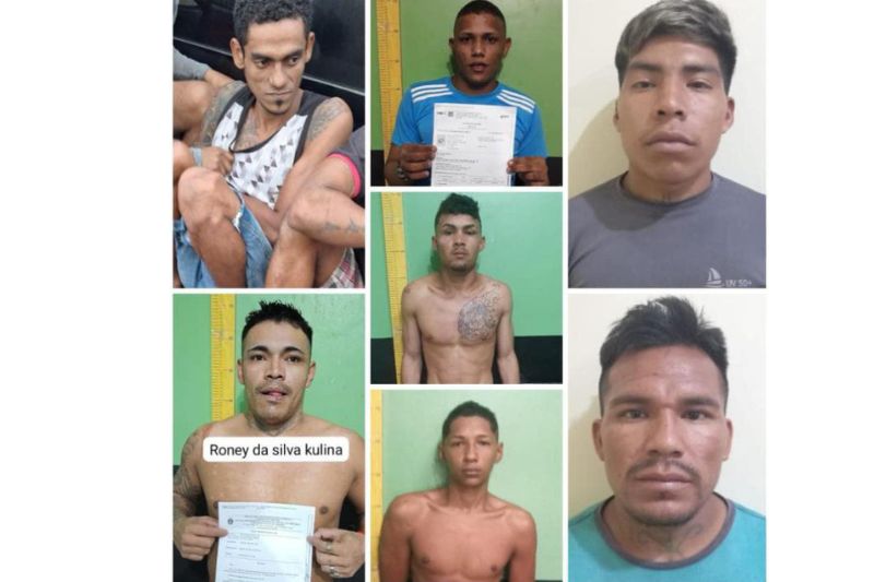 Presos que fugiram da delegacia de Eirunepé (AM) estão sendo procurados (Foto: Divulgação/PMAM)