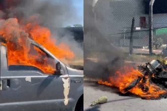 A causa exata da explosão ainda será determinada por laudo técnico. (Foto: WhatsApp/Reprodução)