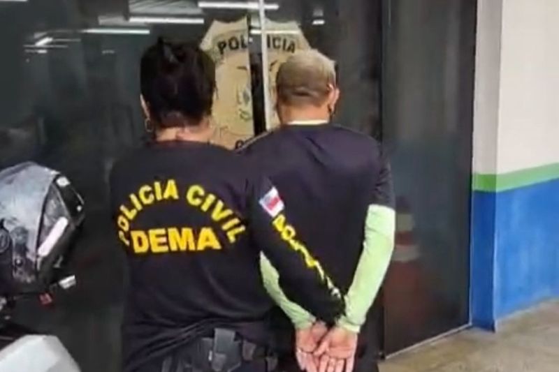 O suspeito, que não teve o nome revelado, foi preso no mesmo bairro onde os crimes foram praticados. (Foto: WhatsApp/Reprodução)