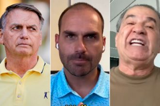 Jair Bolsonaro, Eduardo Bolsonaro e Silas Malafaia